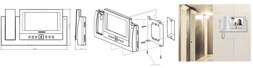 COMMAX CDV-71BE COMMAX CDV-71BE установка
